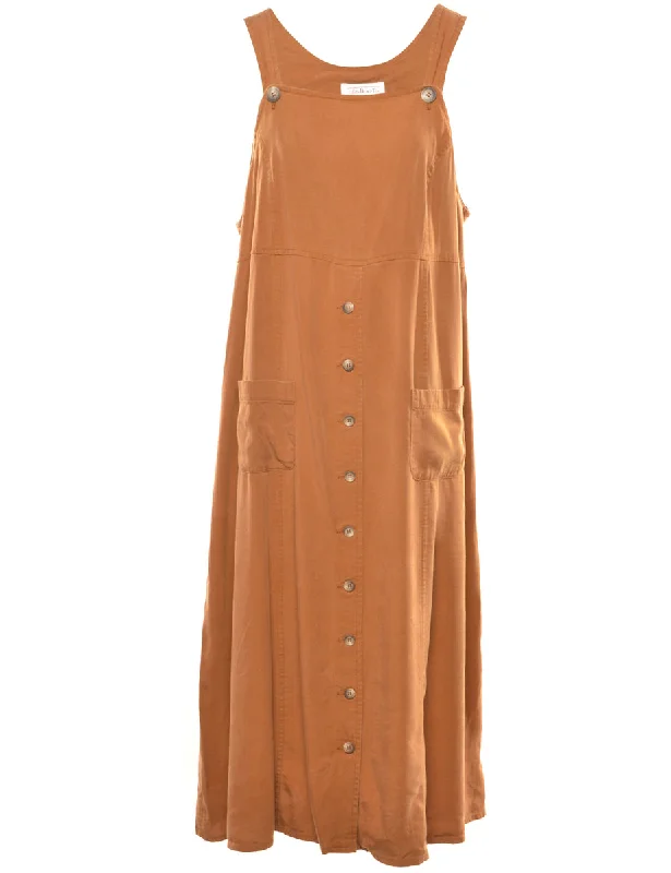 Pinafore Brown Dress - XL