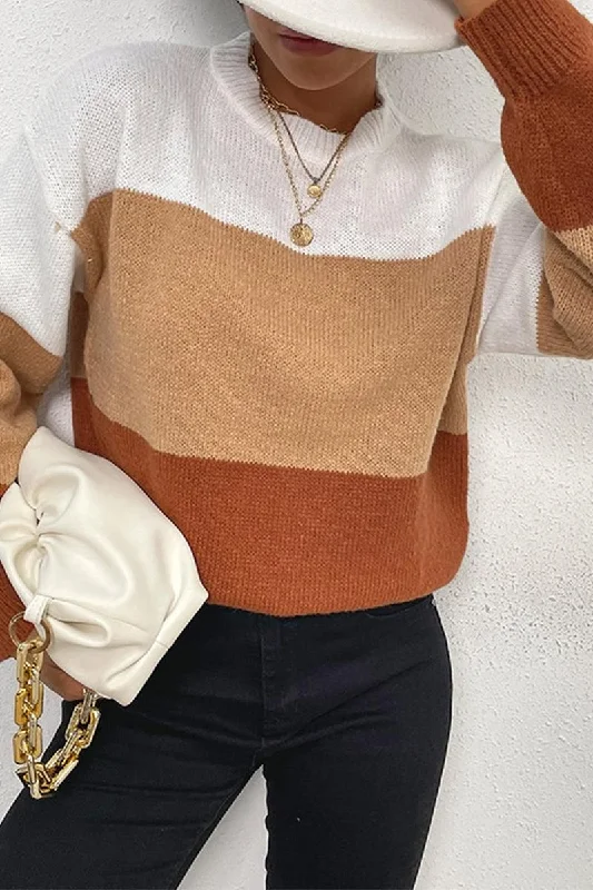 COLOR BLOCK DAILY SWEATER TOP