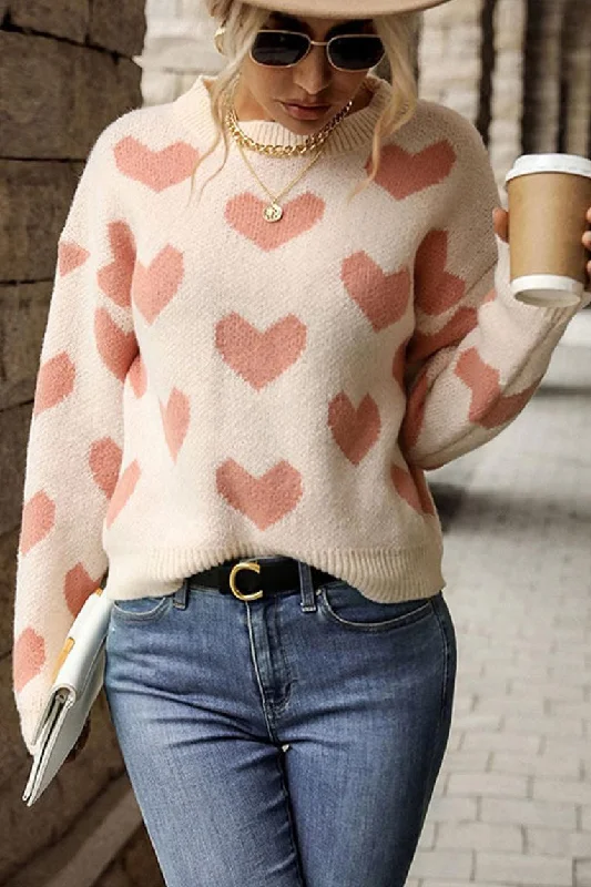 HEART PRINTING WARM CUTE SWEATER