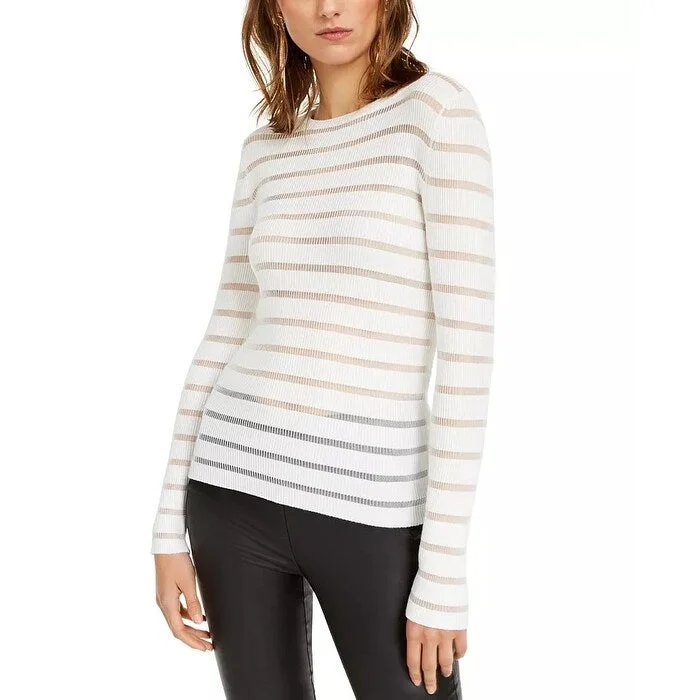 INC International Concepts Women's Striped Sweater White Size S - Small