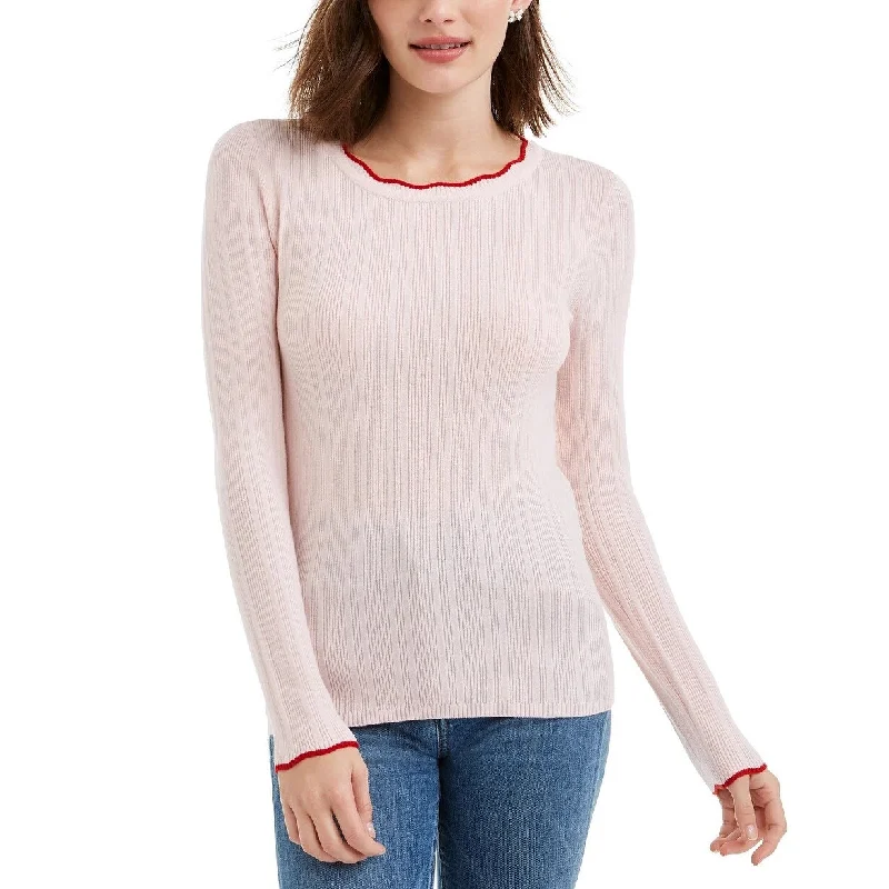 Maison Jules Women's Ribbed Sweater Pink Size Extra Large - X-Large