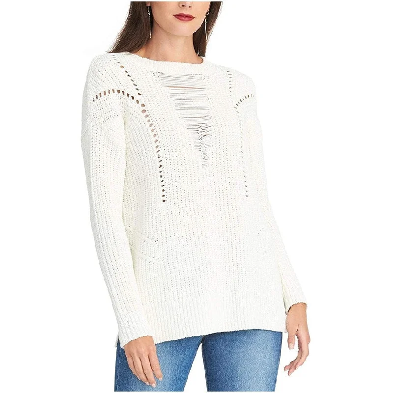 Rachel Roy Women's Textured Sweater White Size Medium