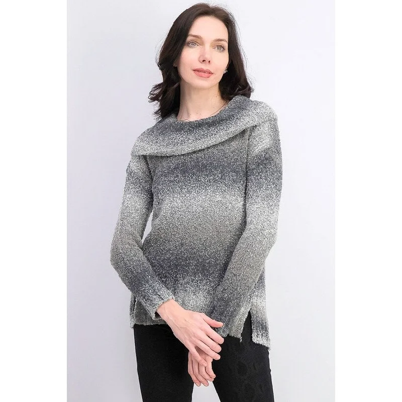 Style & Co Women's Petite Cowlneck Sweater Gray Size Extra Large