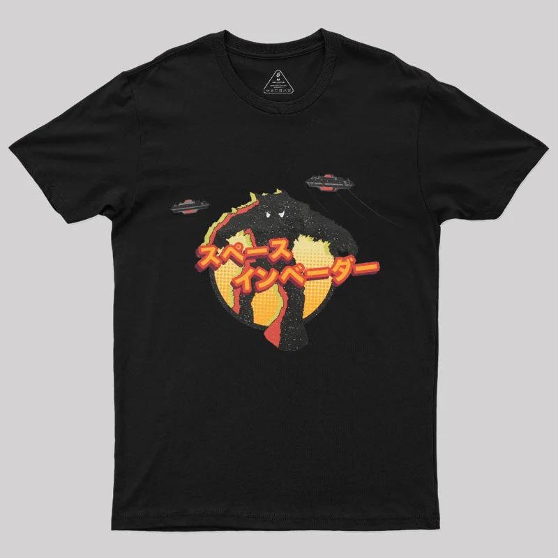 Official Space Invaders Japanese Monster T-Shirt