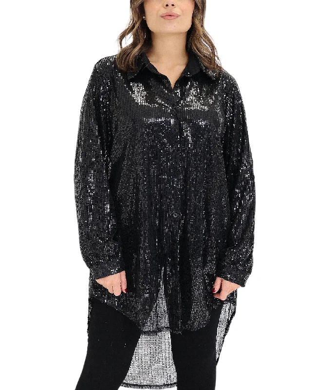 Hi-Lo Sequin Shirt