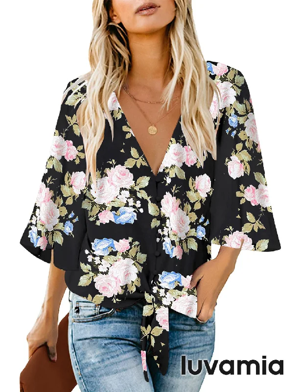 Black Floral Print