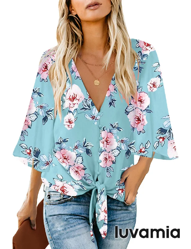 Blue Floral Print