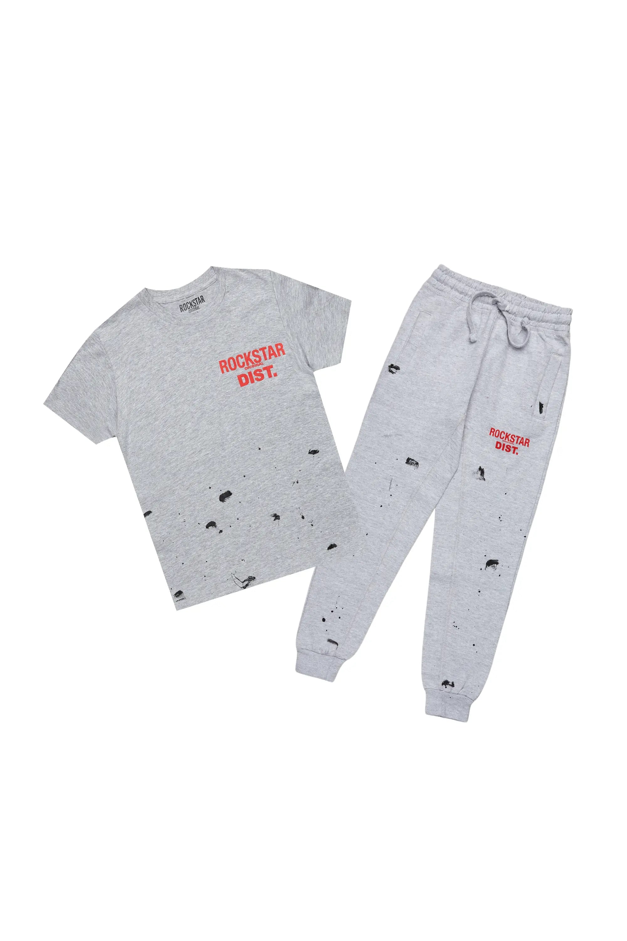 Boys Galen Grey T-Shirt Jogger Set