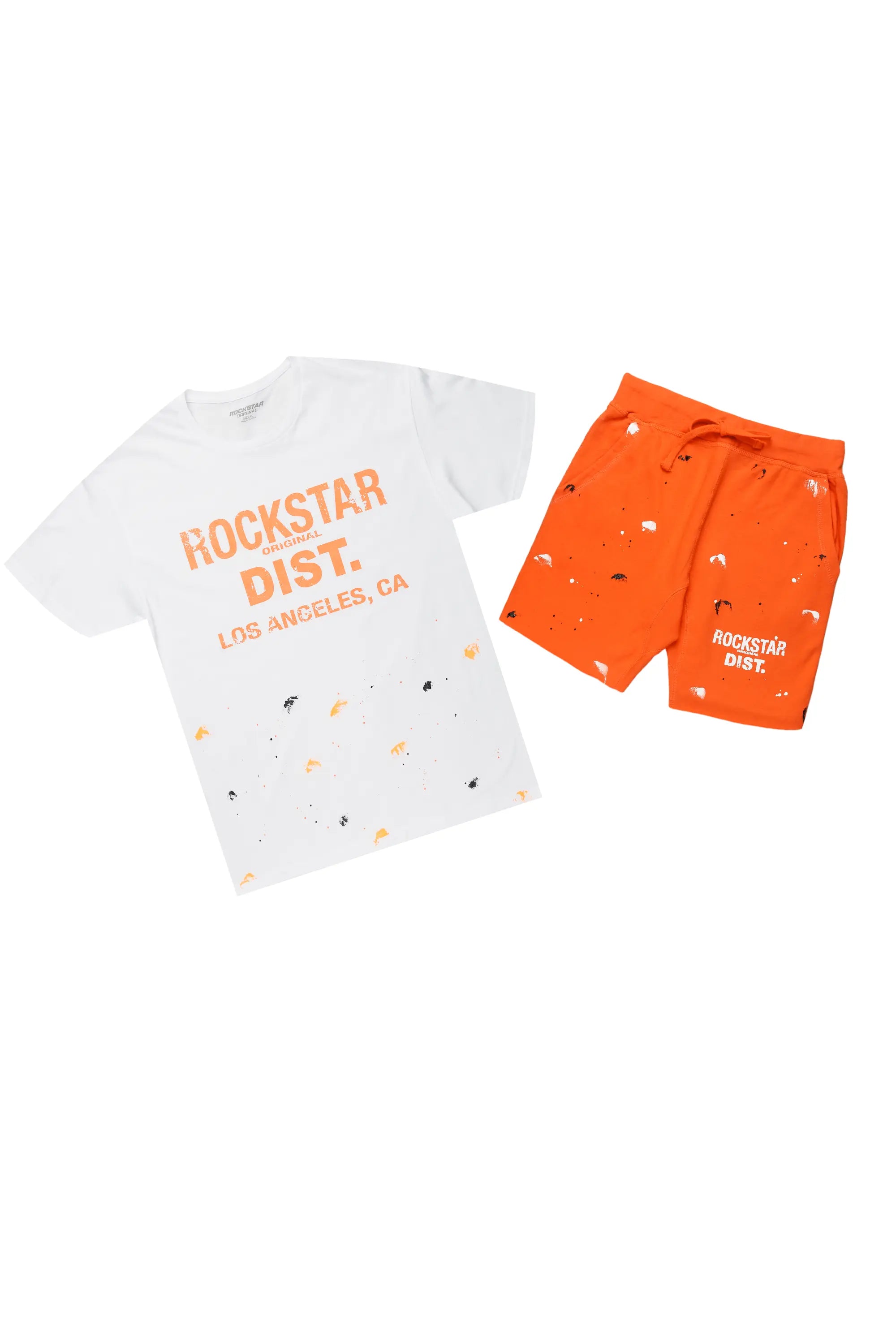 Scottie White/Orange Short Set