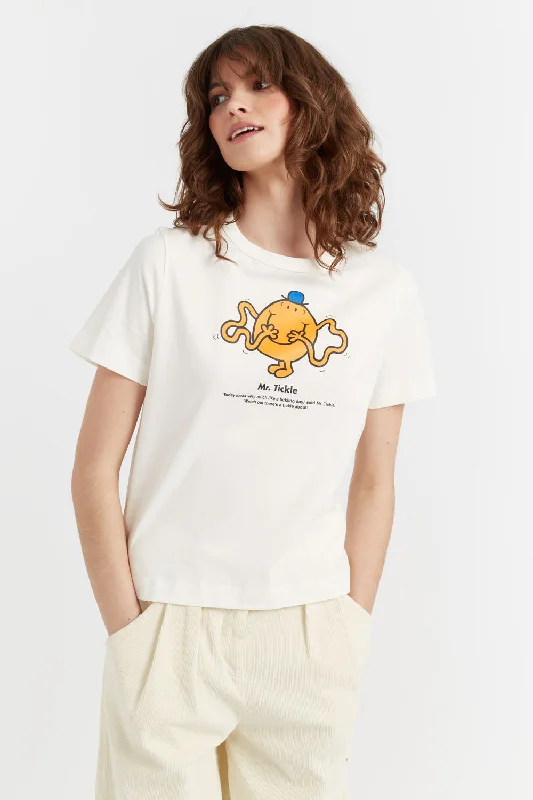 Cream Cotton Mr. Tickle T-Shirt