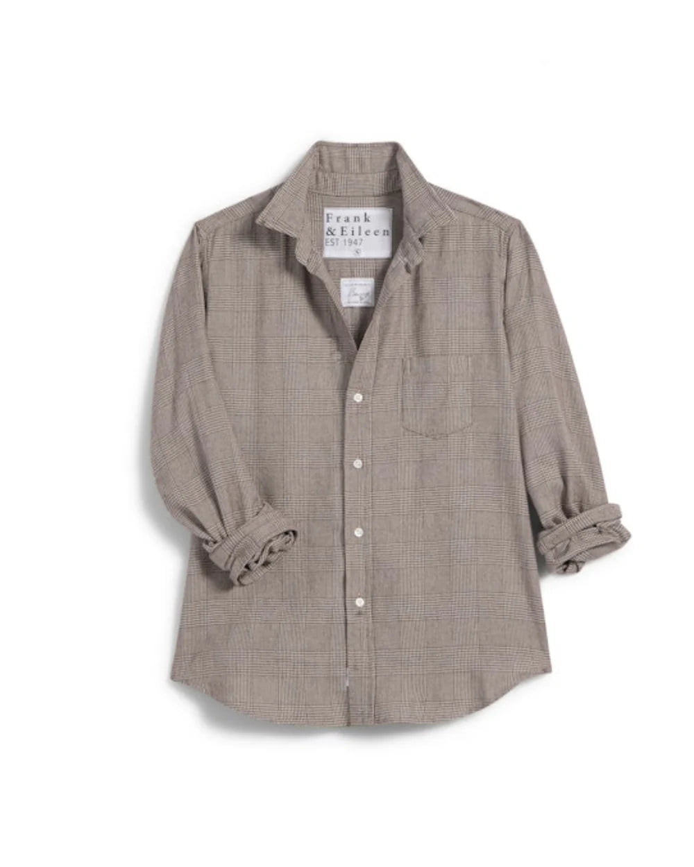 Frank & Eileen - Brown Herringbone Barry Tailored Button-Up Shirt