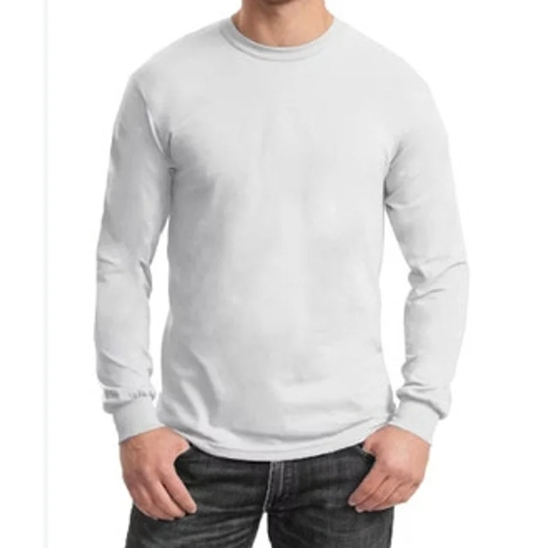 Galaxy by Harvic, Menswear White Long Sleeve Tee Shirt