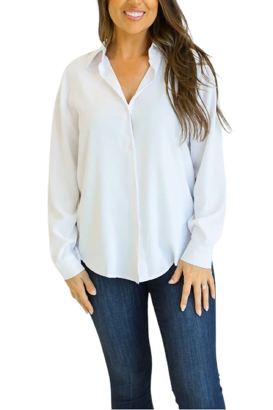 Kathryn Button Down Shirt In White