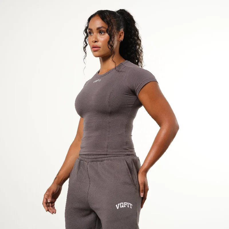 Vanquish Graphite Grey VQFIT Cap Sleeve T Shirt